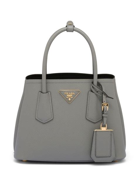 prada lux tote grey|Prada Double Saffiano Leather Tote Bag .